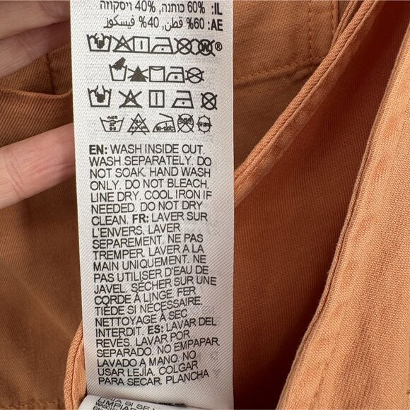 NWT Billabong Women's Wild Pursuit Romper Overalls M Orange Lightweight Shorts - Picture 9 of 12